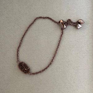 Kendra Scott Bronze Brown Crystal Adjustable Chain Bracelet
